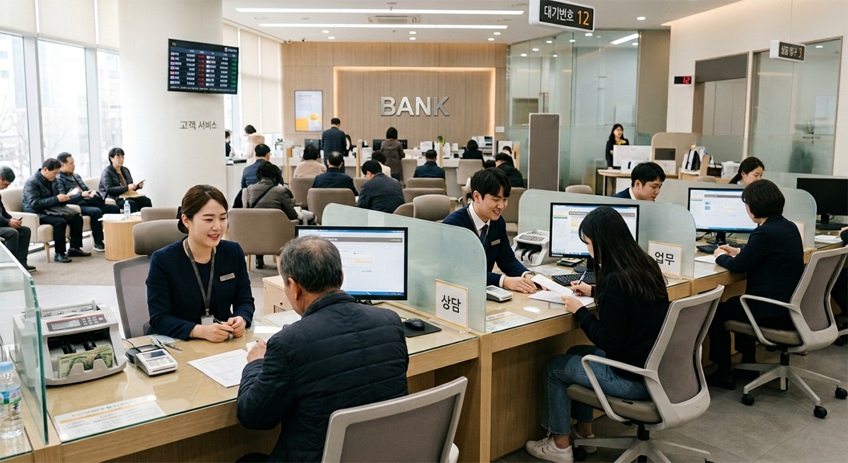 South Korean Bank Branches to Open 30 Minutes Later