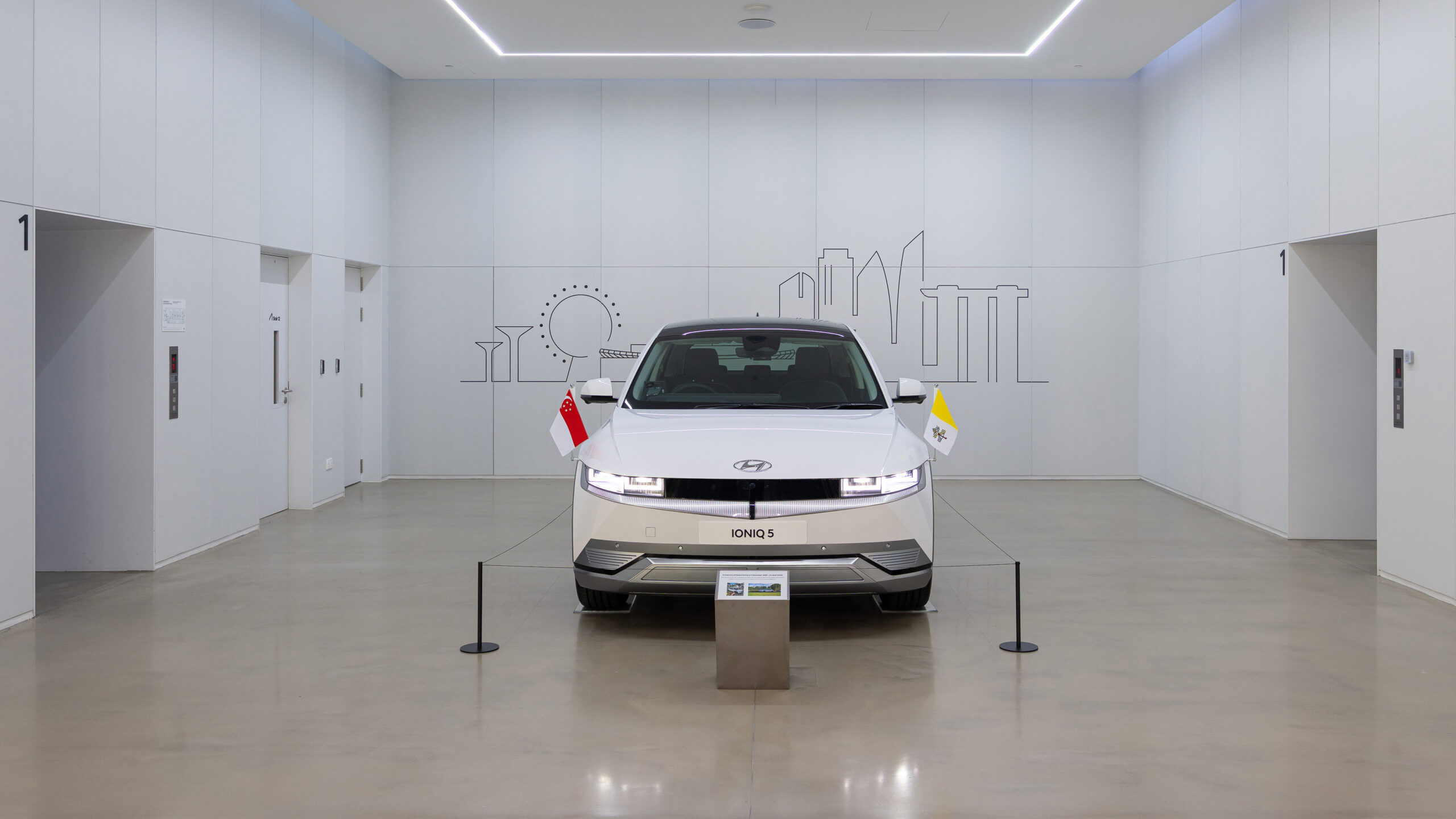 Hyundai Motor Exhibits Pope Francis’s IONIQ 5 at Singapore Innovation Center